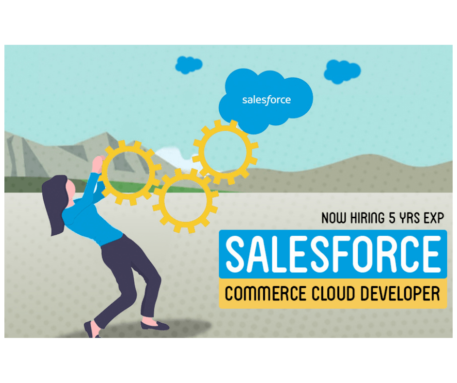 Salesforce commerce cloud developer vector graphic